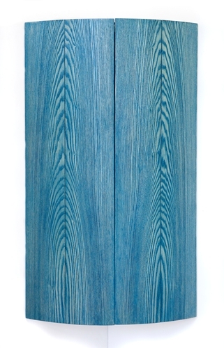 The Blue water cabinet showing textured blue front panel